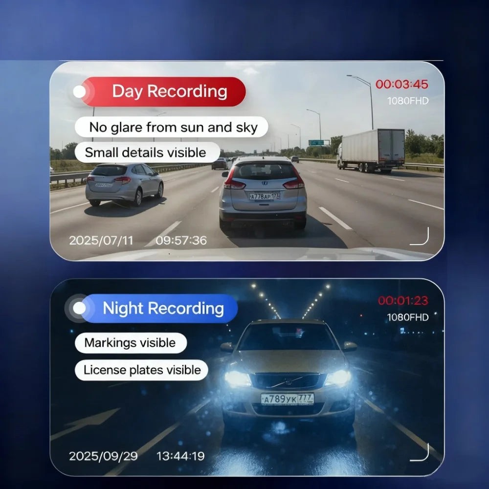 5MP Dash Cam Car Optional Dual Lens Night Vision 12In DVR Rearview Mirror Dash Camera Video Recorder Auto Wide-angle Camera