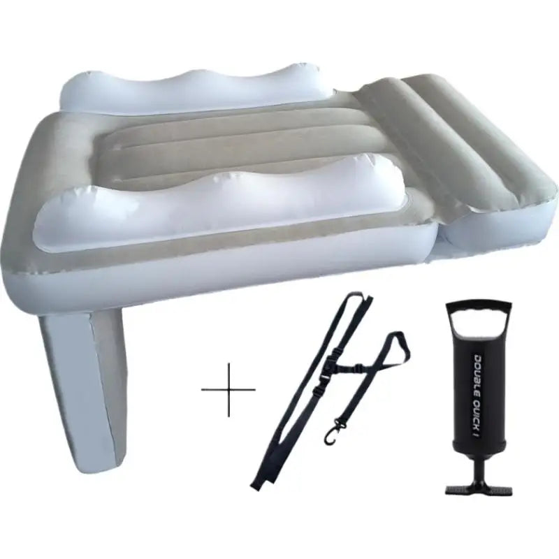 Car Inflatable Bed for Kids Baby Airplane Bed | Flocking Toddler Air Mattress | Universal Travel Sleep Bed with Pump Safety Belt