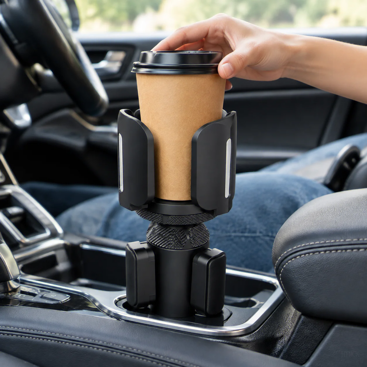 HTMCK All Purpose Cup Holder Expander for Car Organizer Adapters Holders Universal Compatible with 2.56" to 5.51"