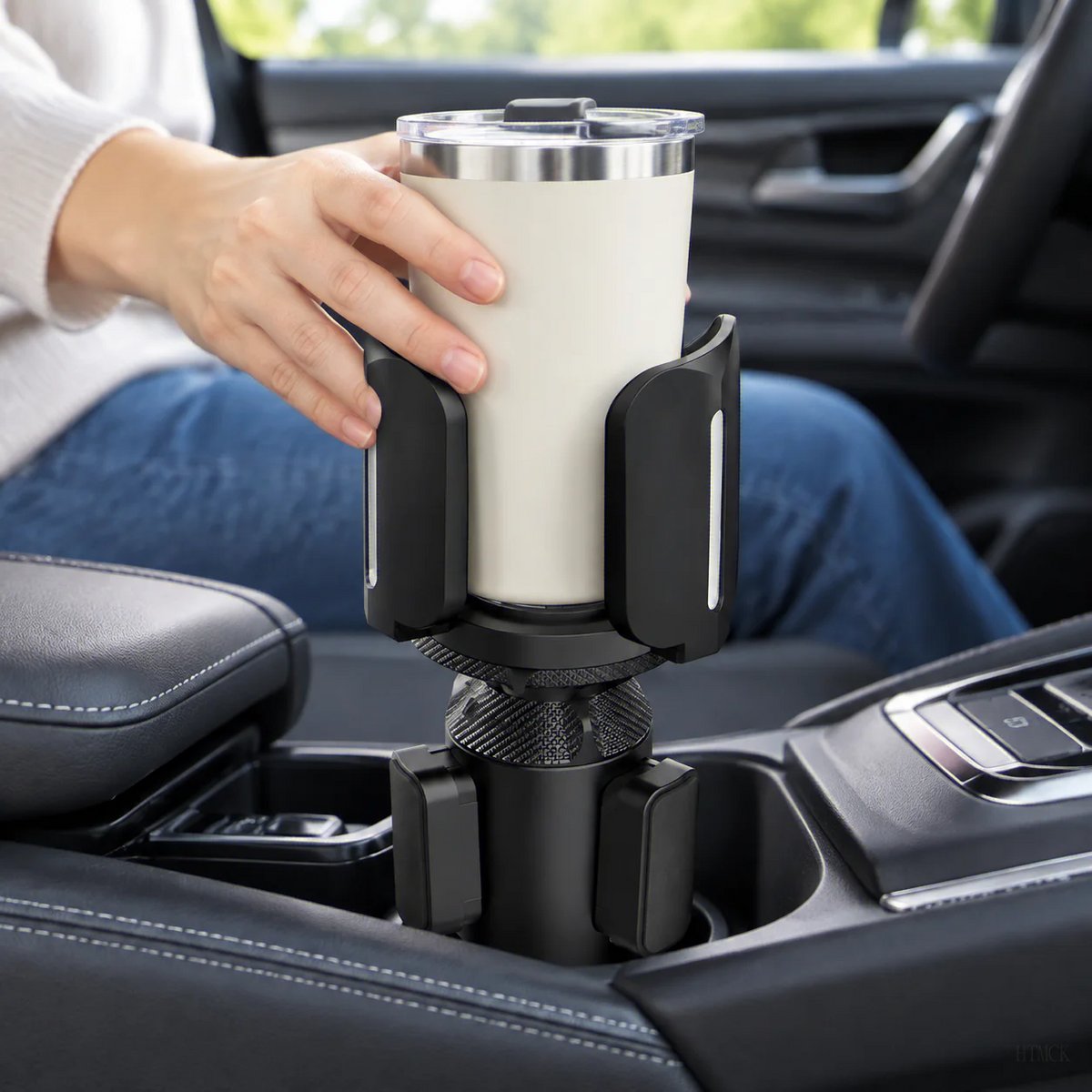 HTMCK All Purpose Cup Holder Expander for Car Organizer Adapters Holders Universal Compatible with 2.56" to 5.51"