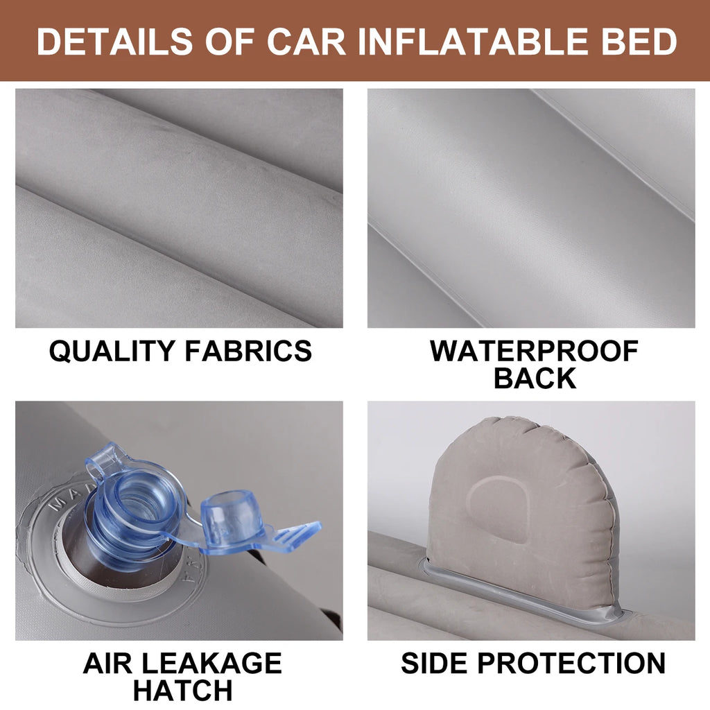 1PC Comfortable Portable Car Mattress Inflatable Flocking Travel Bed for Camping and SUV Adventures