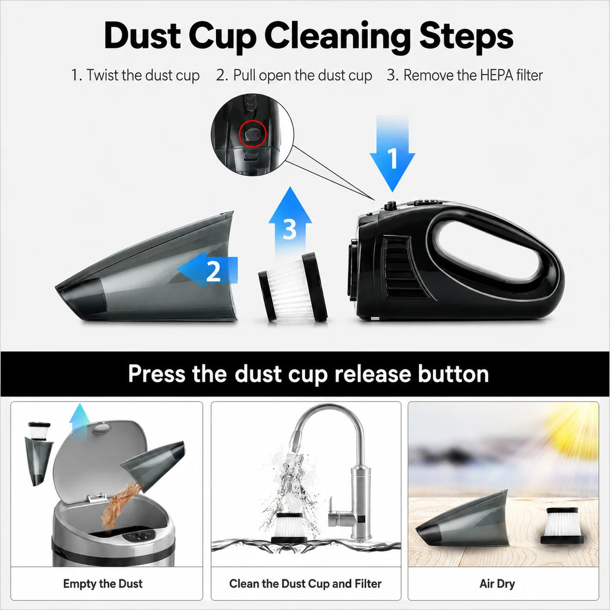 12V 120W Car Vacuum Cleaner Portable Wet And Dry Dual-Use Vacuum Cleaner Powerful Handheld Mini Vaccum Cleaners High Suction